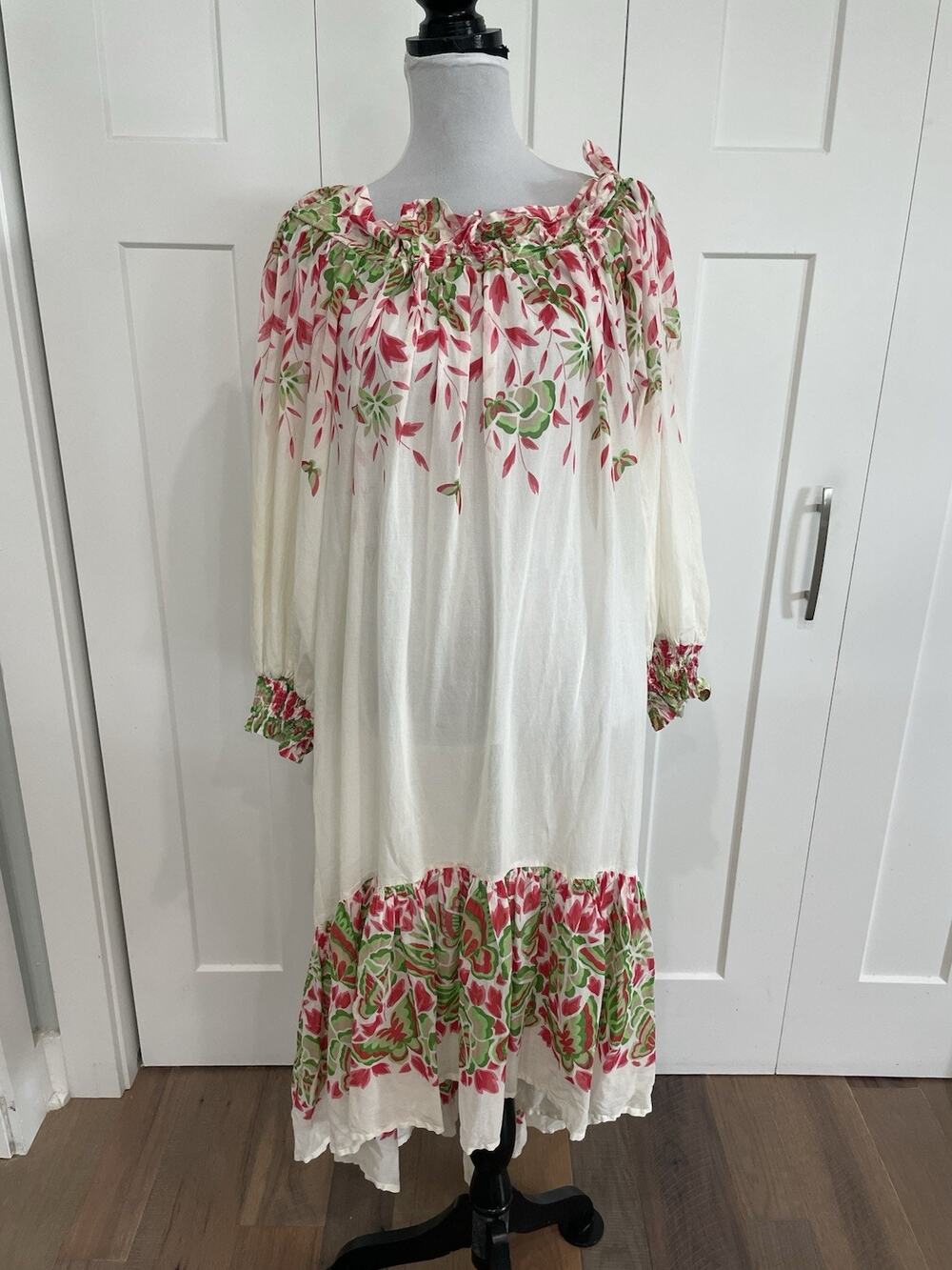 Vintage 1978 Yves Saint Laurent Rive Gauche Off Shoulder Smock Dress Size 36READ